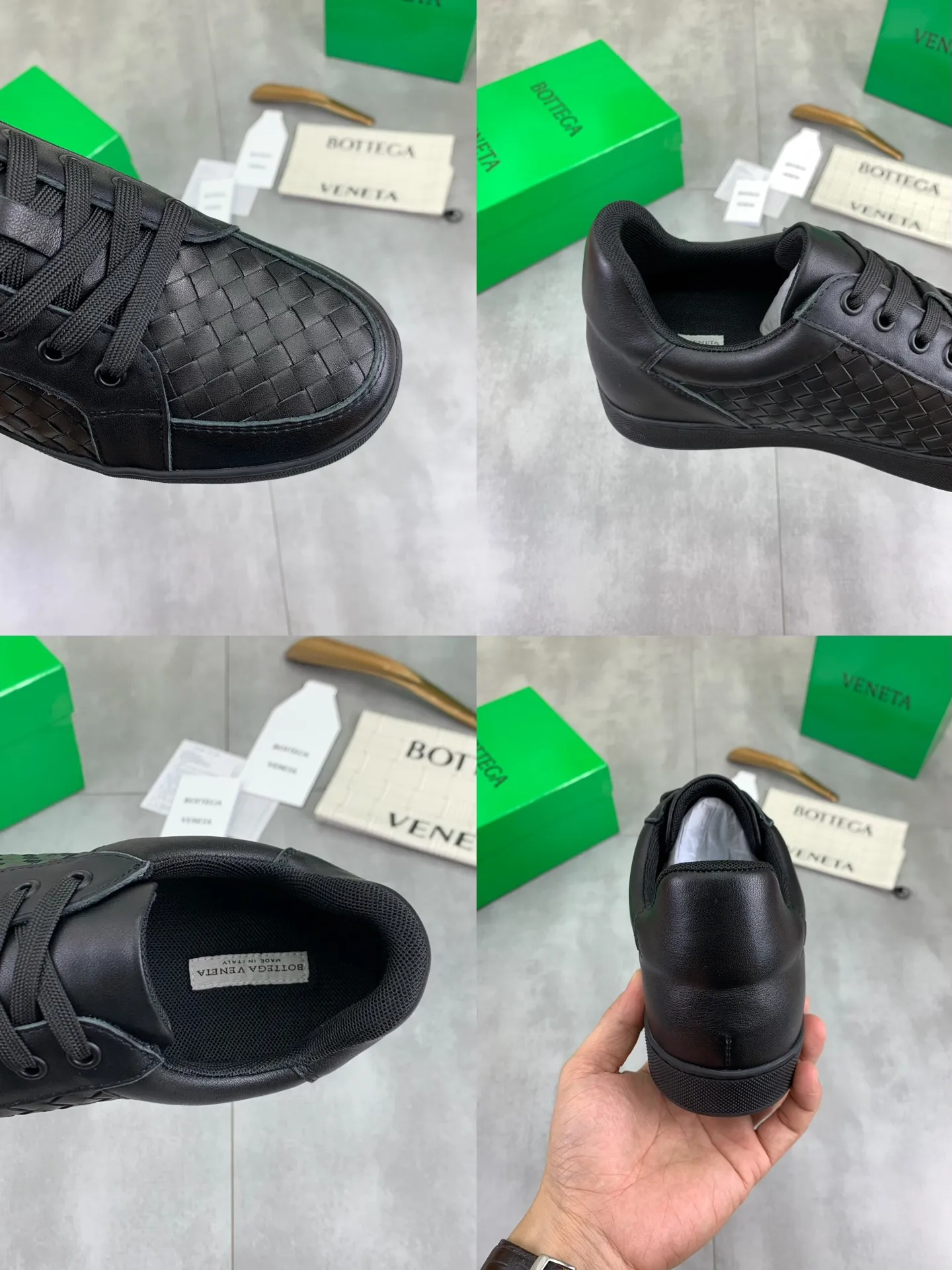 Factory price P720 💰Top quality💎💎💎 BOTTEGA VENETA official website synchronous couple👫The latest top version of the highest version of BV high-top casual shoes in the market, accept material comparison, shoe type comparison, process comparison, practical and textured, versatile, suitable for any occasion, the more you look at it, the more flavorful it becomes. Pure hand-woven craftsmanship - upper material, imported original woven calfskin - high-quality water-dyed cowhide inside - original private model customized outsole -Size: male 39-44 (customized 38 45 46) female 35-39 (customized 34 40 41) Comes with original BV green box, complete packaging.
